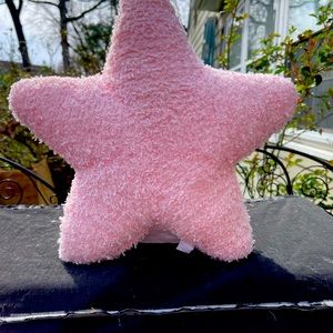 Pink and blue star pillow